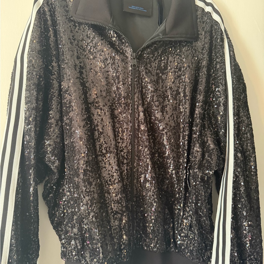 Adidas Black Bomber, rare and hard to find sequin style